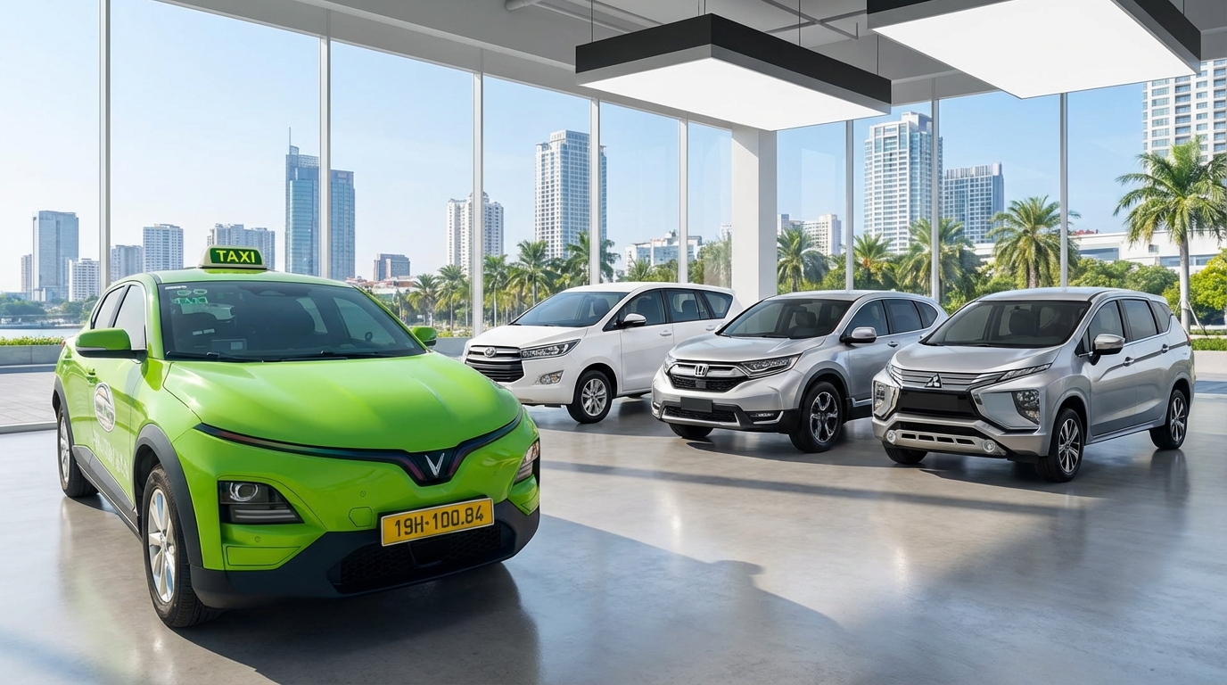 Các loại xe du lịch phổ biến tại An Giang - VinFast VF6, Toyota Innova, Mazda CRV