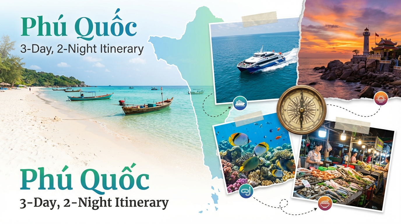 Lịch trình du lịch Phú Quốc 3 ngày 2 đêm với biển xanh, chợ đêm và tour lặn biển