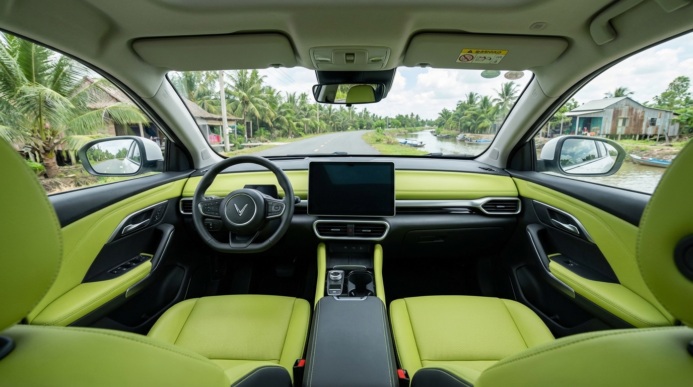Xe taxi VinFast VF6 điện thoải mái với ghế ngồi êm ái và không gian rộng rãi