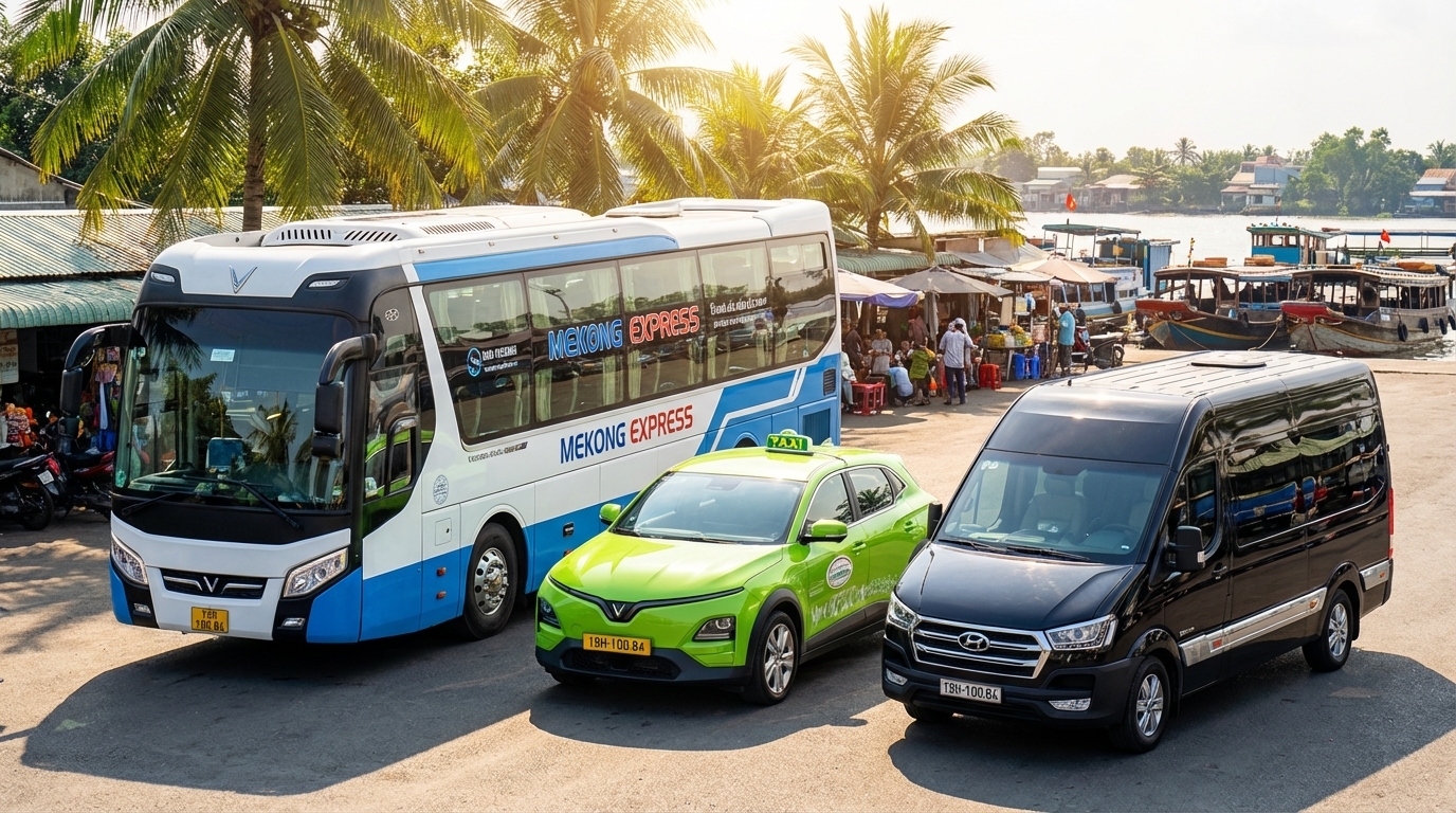 So sánh các phương tiện di chuyển miền Tây: xe khách, taxi, xe limousine