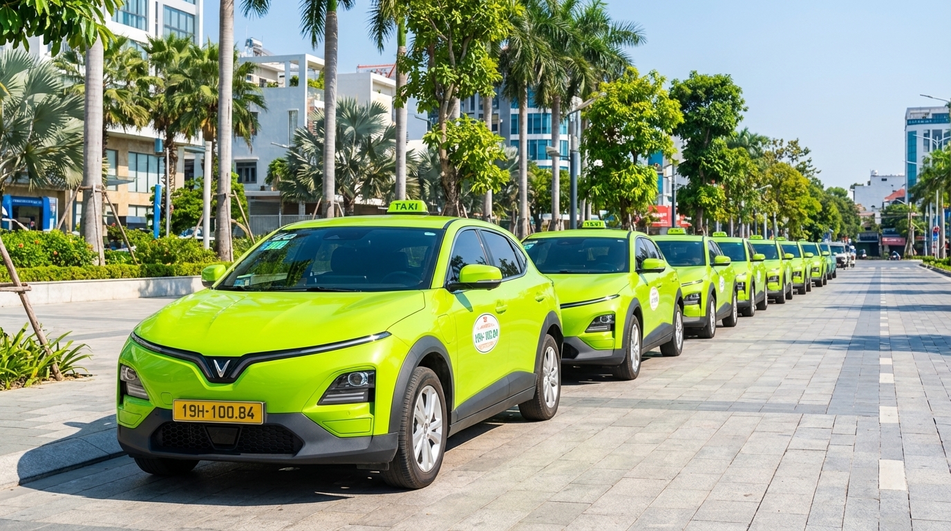 Taxi điện VinFast VF6 tại Long Xuyên — tổng hợp hãng taxi điện An Giang 2026