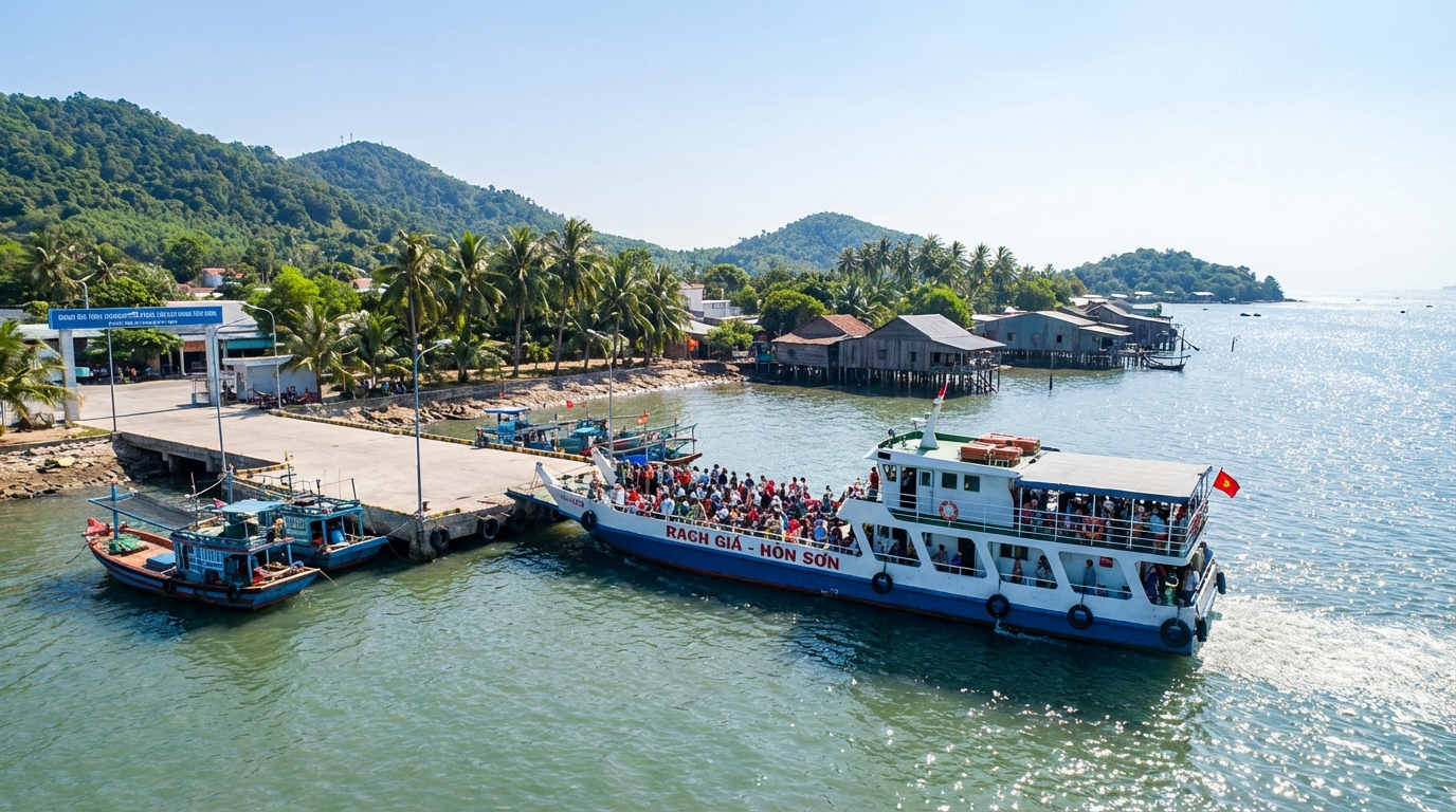 Tàu từ Rạch Giá đi Hòn Sơn chạy mỗi ngày