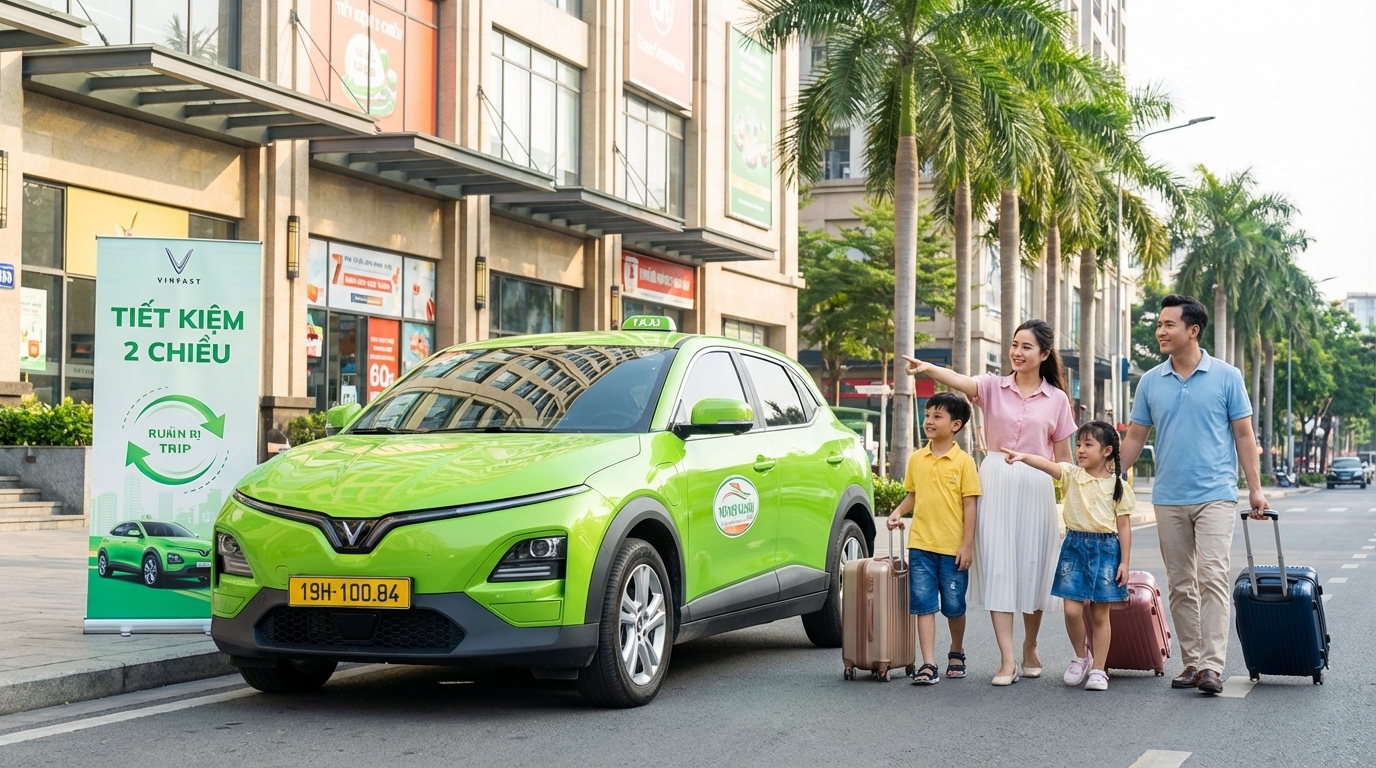 Taxi VinFast VF6 phục vụ khứ hồi Long Xuyên Sài Gòn tiết kiệm chi phí