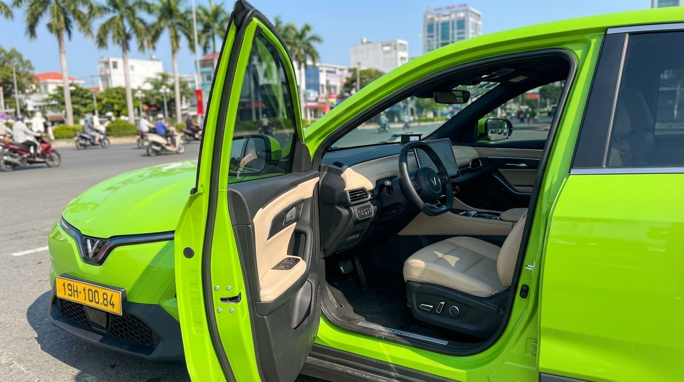 Review VinFast VF6 chạy taxi — nội thất và ngoại thất xe điện